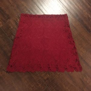Beautiful Red Lace Skirt from Express